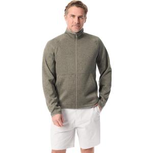 BASS OUTDOOR mens Full Zip Front Long Sleeve Fleece Sweater Jacket Standard (Large, Moss Lichen)