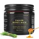 YOURTONE Beef Tallow for Skin, Tallow and Honey Balm for Face, Organic Grass-fed Beef Tallow Face Moisturizer for Deep Nourish and Soothe Dry Skin (2.12oz/60g)