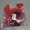 12Pcs Valentines Day Heart Headbands and Heart Shaped Sunglasses, 6Pcs Valentines Love Shaped Head Boppers and 6Pcs Glasses for Kids Adults Valentine's Party Costume Favor, Photo Props Accessory