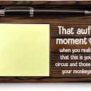 Funny Boss Gifts for Women Men, Humor Gifts for Boss Leader Manager Boss's Day, That Awful Moment When You Realize Sticky Note Holder for Office Cubicle Desk Decor