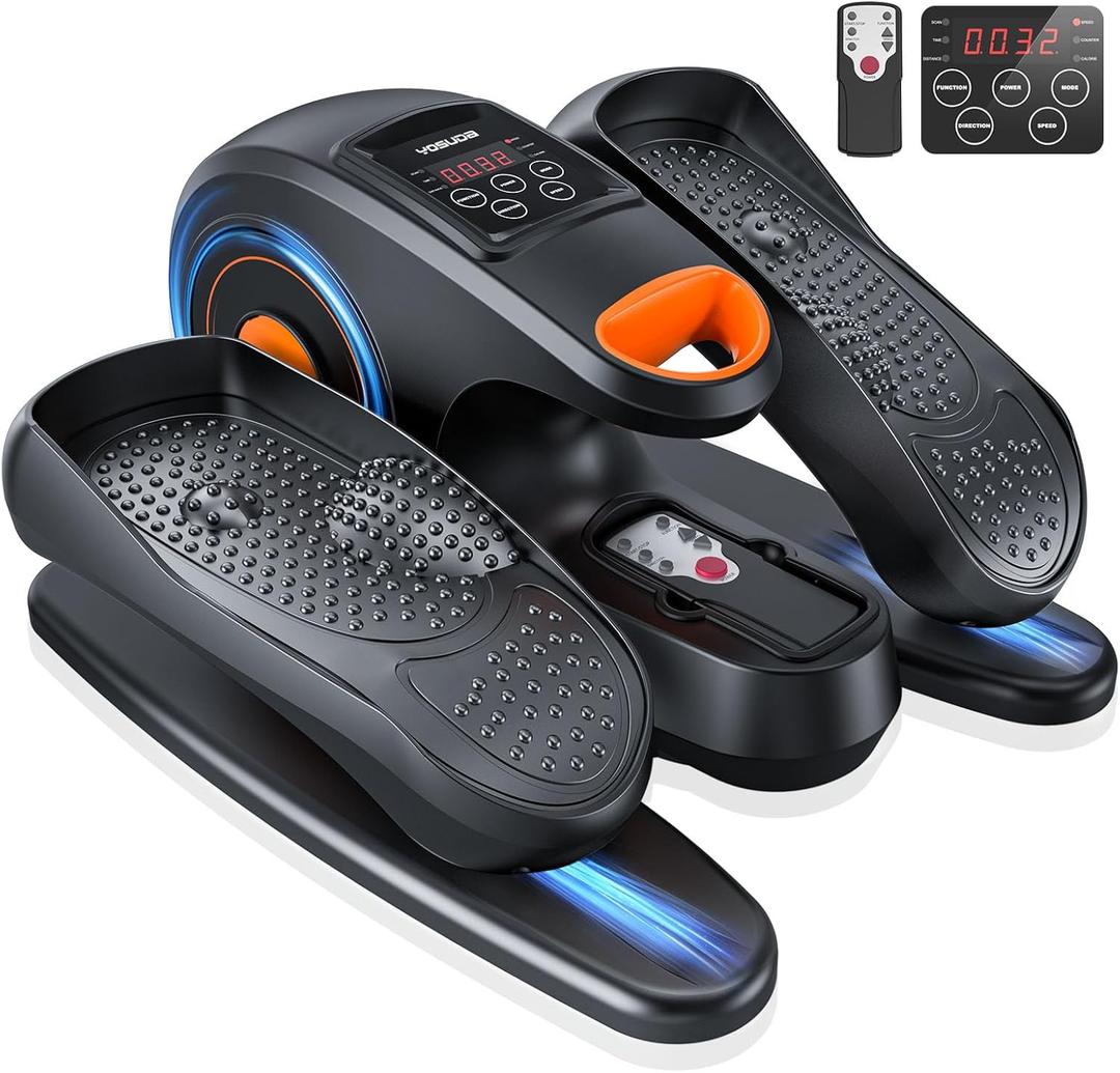 YOSUDA Under Desk Elliptical Electric,Ellipse Leg Exerciser for Seniors,Fully Assembled Seated Pedal Exerciser with Remote Control with Free Footstraps & 10 Adjustable Speeds