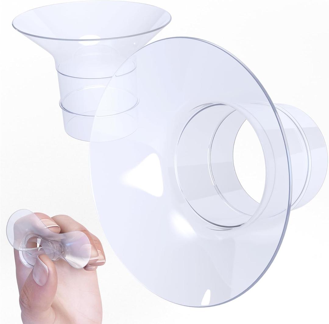 Flange Inserts for Breast Pumps - Silicone - Convert 24mm to 19mm - Pump Parts Replacement - Compatible with Spectra, Medela, Willow, Momcozy, Baby Buddha, MayMom Flange Inserts for Breast Pumps - Silicone - Convert 24mm to 19mm - Pump Parts Replacement - Compatible with Spectra, Medela, Willow, Momcozy, Baby Buddha, MayMom