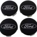 Ford Truck/SUV Black and Chrome Wheel Center Cap Kit for F-150 (4 Center Caps)