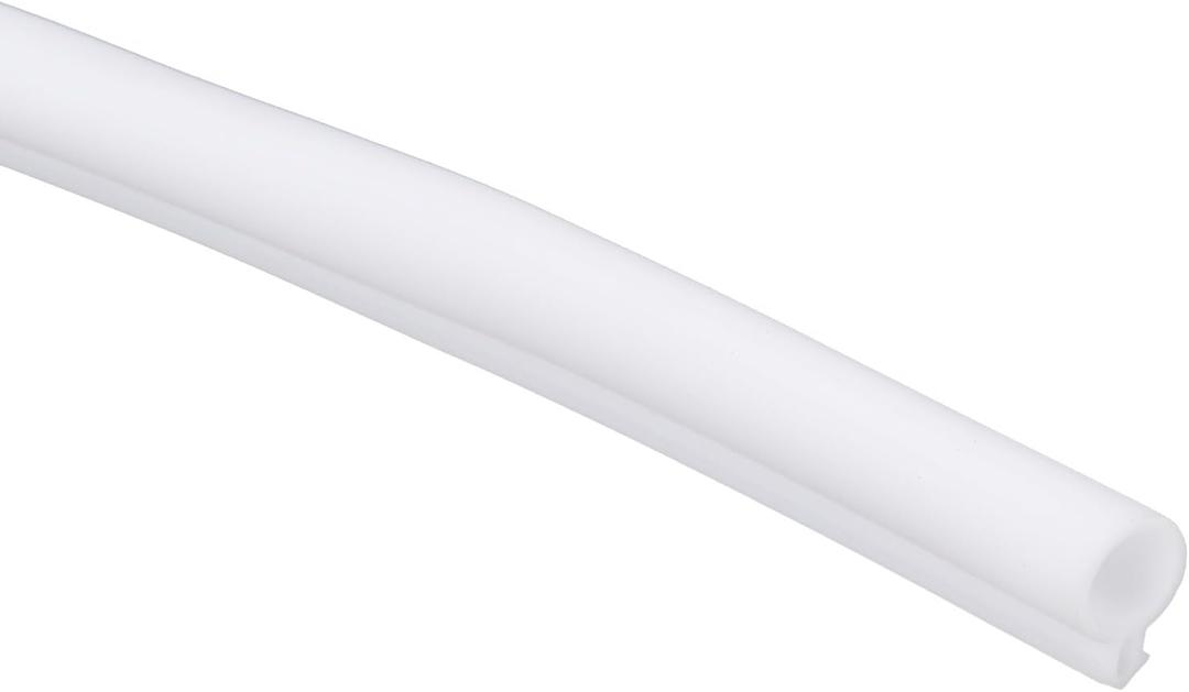 PATIKIL 16.4Ft Weather Stripping Door Seal, 3/8" Dia Bulb Bubble Shape Kerf Mount Door Sealing Tape for Door Frame Slot Sealer Window Insulation, White