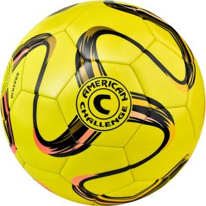American Challenge Brasilia Soccer Ball Sizes 3 Youth & Adult Training Soccer Ball for Practice, Games & Grass Fields (Lemon)