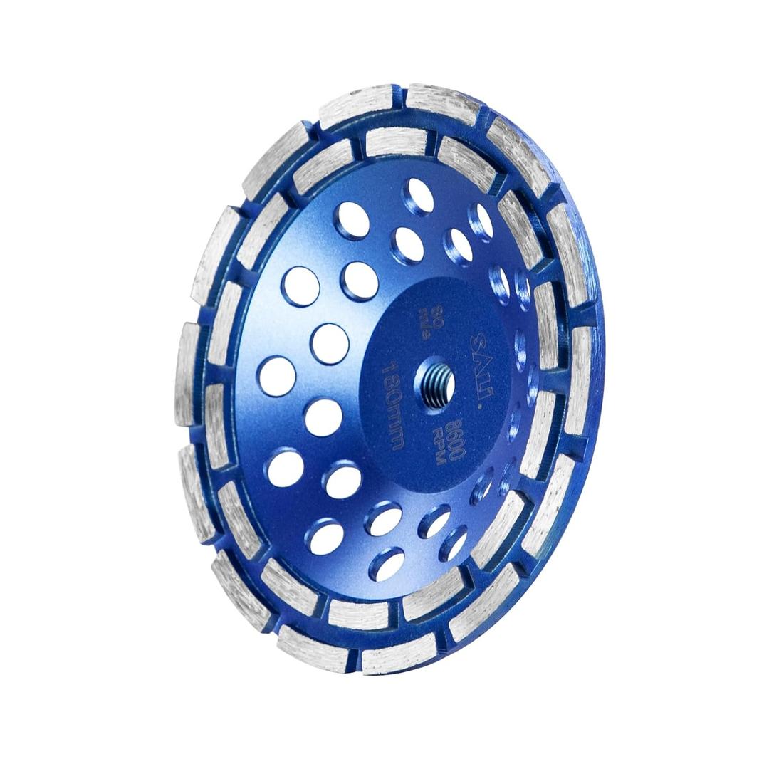 SALI 7 Inch Concrete Grinding Wheels 28 Turbo Diamond Segments 5/8-11 Arbor Diamond Grinding Wheel Fit for Paint, Epoxy, Mastic, Coating Removal SALI 7 Inch Concrete Grinding Wheels 28 Turbo Diamond Segments 5/8-11 Arbor Diamond Grinding Wheel Fit for Paint, Epoxy, Mastic, Coating Removal
