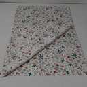 Floral Pillow Cases Standard Size, 100% Cotton White Pillow Covers with Envelope Closure, 20x30 Inches