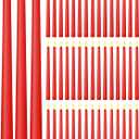 Funtery 48 Pcs Flameless LED Taper Candles Battery Operated Candles Bulk Realistic LED Candlesticks Flickering for Wedding Church Graduation Party Home Decor(Red,Classic Style)
