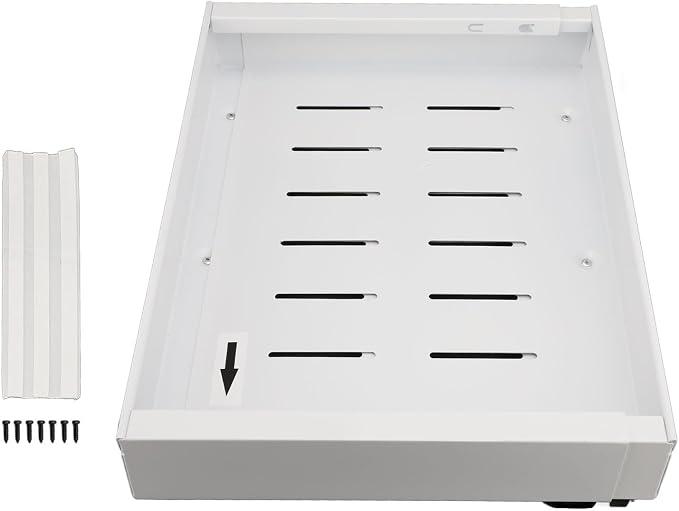 Adjustable Cabinet Pull Out Shelf Carbon Steel Slide Drawer Organizer 3 Sideline Rails Kitchen Storage Large Capacity Easy Install Strong Quiet