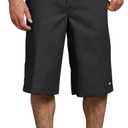Men's 15 Inch Inseam Work Short - Relaxed Fit Utility Shorts, Durable Lightweight Fabric for Construction & Shop (36, Black V1)