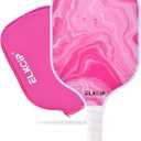 Composite Pickleball Paddle with Cover for Women, Graphite Carbon Fiber Polypropylene Honeycomb Core Pickleball Racquet Gift for Mother Wife Grandmother Girlfriend (Pink Marble)