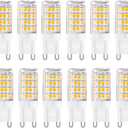 G9 LED Light Bulbs, 5W(40W Halogen Equivalent), 100V-240V, 430LM, Warm White 3000K, G9 Base Non-Dimmable Light Bulbs for Home Lighting,12-Pack