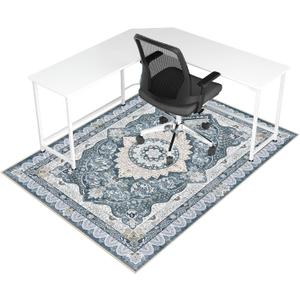 Office Chair Mat for Hardwood Floor & Tile Floor,48"X 60" Heavy Duty Desk Chair Mat for Hard Floors, Under Desk Rug for Rolling Computer Chair,Anti Slip,Low Pile Carpet Floor Protector-Square