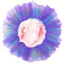 BGFKS Baby Girls Soft Fluffy Tutu Skirt with Diaper Cover,Toddler Girl Tutu Skirt Sets with Flower Headband