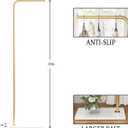 DR.IRON Gold Coat Racks, Metal Coat Racks Freestanding with Crossbar and Heavy Base, Modern Coat Rack Stand, L Shaped Clothing Rack for Entryway, Bedroom, Living Room or Office