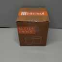 Butter Crock With Water Line for Countertop, French Dish With Lid, Ceramic Keeper for Fresh Spreadable Butter, Container Holder for Kitchen and Home Decor, White