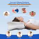 Pain Relief Cervical Pillow for Neck Support, Adjustable Ergonomic Pillow Cozy Sleeping, Odorless Orthopedic Memory Foam Pillow, Contour Bed Pillow for Side Back Stomach Sleeper