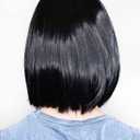ALLAURA Tina Belcher Wig + Black Glasses + Yellow Hair Clip Set, Edna Black Bob Wig – Compatible with Tina Belcher Costume Adult
