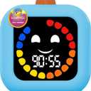 Digital Visual Timer for Kids - Rechargeable, Silent Count Up/Down for Calmer Routines - 99 Min Countdown Kids Timer for Classroom, Home & Therapy - Builds Focus & Independence (Blue)