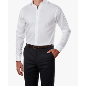 Calvin Klein Men's Regular Fit Non Iron Herringbone Solid M