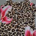 Herseas Women's Metal Ring Wide Straps One Piece Swimsuit Floral Print Tummy Control Bathing Suit L