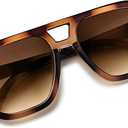 livho Trendy Polarized Square Aviator Sunglasses Women Men Square Eyewear Frame, Retro Sun Glasses for Women Men 2025 Shades (Vibrant Brown Tortoise/Brown)