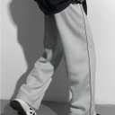 RoseSeek Boy's Letter Wide Leg Baggy Sweatpants Athletic Track Pants Jogger