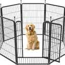 FXW Rollick Dog Playpen for Yard, RV Camping, 40 inch 8 Panels for Medium and Large DogsPatented