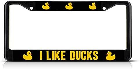 I Like Ducks License Plate Frame Tag Holder Cover