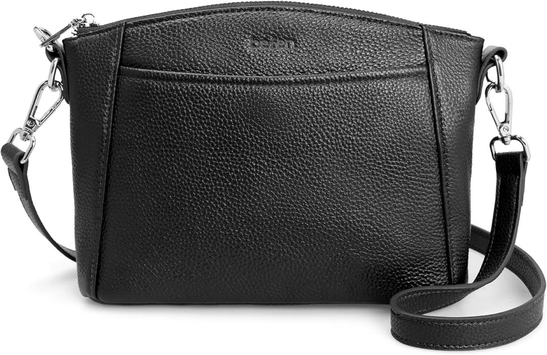 befen Genuine Leather Small Crossbody Bags for Women Anti-Theft Cross Body Purse Handbags with RFID Blocking Card Slots