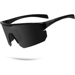 BangLong Polarized Baseball Sunglasses for Men Women UV Protection Cycling Glasses for Sports Running Bike Golf Fishing (Jo24 Black)