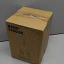 Kingsyard 4.5 lbs Large Metal Bird Feeders for Outdoors Hanging with 8 Ports, Tube Bird Feeder with Seed Tray, Weatherproof Squirrel Proof Roof for Cardinal Finch, Copper