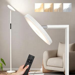 Floor Lamps for Living Room, 32W 3000LM Super Bright LED Torchiere Floor Lamp with Remote & Touch Control, 69" Standing Lamp with 350Rotating Head, Modern Dimmable Floor Lamp for Bedroom Office
