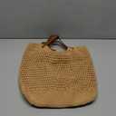 Pleneal Crochet Beach Bags for Women, Summer Beach Tote Bag, Soft Woven Purses Shoulder Bag for Vacation (Khaki)