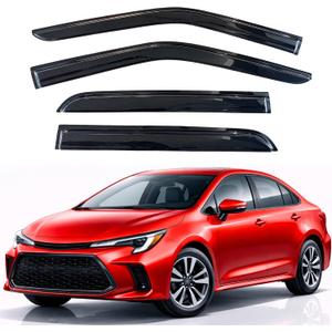 KPY Rain Guards Fit for 2020-2026 Toyota Corolla, Out-Channel Window Visors Vent Wind Deflectors 4PC, Car Accessories for 20-26 Corolla Sedan (Excludes Hatchback)