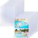 20 Pcs 5" x 7" Photo Sleeves Rigid Card Protectors Clear Waterproof Hard Plastic Page Sheet Protectors Top Loading Rigid Photo Card Postcard Sleeves for Album Paper Document Holder