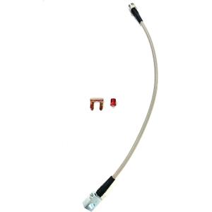 The Stop Shop Universal Rear Braided SS Brake Hose, 19" Long with mouting block