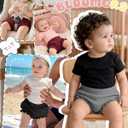 Yooo's Vivi 3 Pack Baby Ribbed Bloomers 6M-4T | Newborn Diaper Covers, Toddler Girls Boys, Cotton, Soft, Loose, Cute, Underwear Shorts