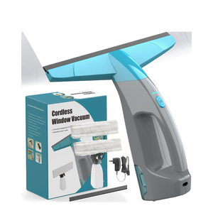 Window Vacuum Squeegee Cordless, Electric Window Vac, 11" Rechargeable Window Cleaner with Spray Bottle, for Cleaning Windows, Mirrors, Glass, 2200mA, 200ml Water Tank
