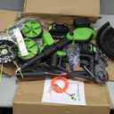 800W Brushless Cordless Weed Wacker with Wheels, Up to 20,000 RPM, 12" 4-in-1 String Trimmer, Weed Eater, Lawn Edger, Mini Mower & Brush Cutter, Foldable, 2×21V 4.0Ah Batteries, Up to 120 Min Runtime