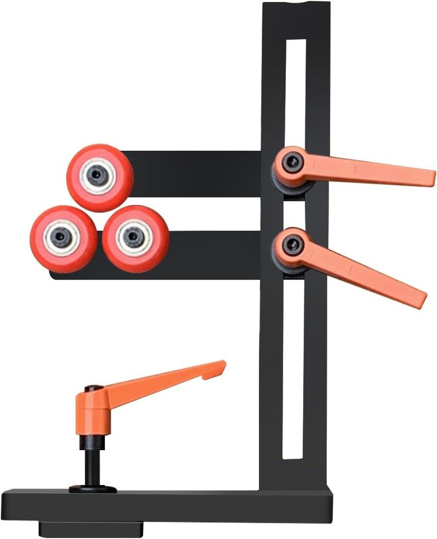 Wood Lathe Steady RestL-type Woodworking Lathe Center Frame with 3 Fixed Wheels Adjustable Wheel Position for Woodworking Lathes Up to 12 inches