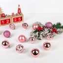 41ct Large Christmas Balls Shatterproof Hanging Decorations Set for Xmas Tree Garland Ornaments (Pink, 2.36''/60mm)
