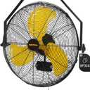 VENTISOL 20 Inch Waterproof Wall Mount Fan, High Velocity 3-Speeds 4650 CFM Heavy Duty for Home, Workshop, Industrial, Barn, Greenhouse, ETL Listed