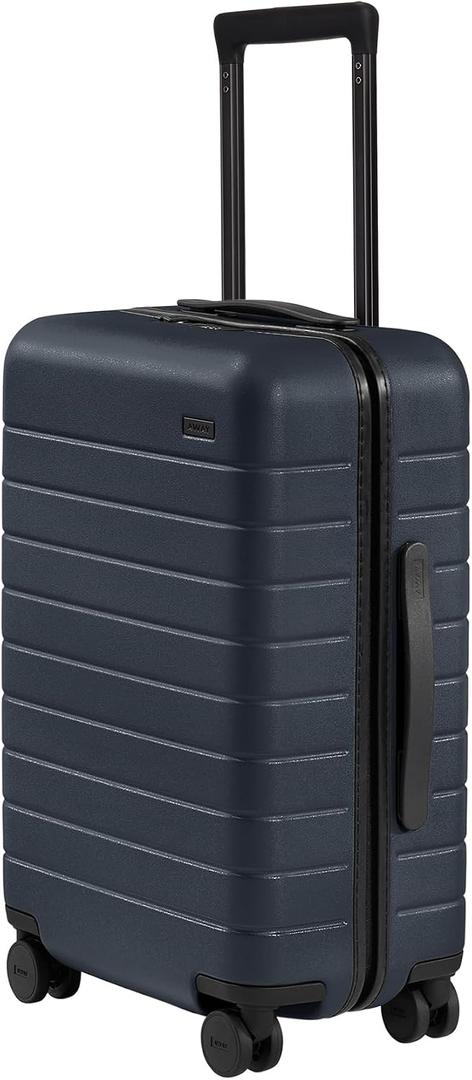 Away Carry-On Luggage, Lightweight Hardside Suitcase with Spinner Wheels, 22 Inch Airline Approved, TSA Lock, Navy Blue, Standard