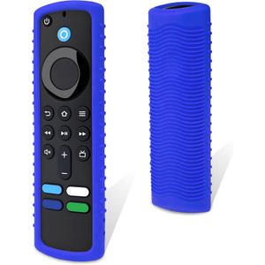 Protective Cover for Fire TV Stick Remote, Friendly Silicone Material, DropProof, DustProof, Washable, Compatible with Most Models of Fire Stick 4k Voice Remote Case, Fire TV Remote Skin(Blue)
