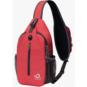 WATERFLY Crossbody Sling Backpack Sling Bag Travel Hiking Chest Bag Daypack