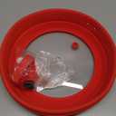 Microwave Splatter Cover Vented Glass Splatter Guard Lid with Collapsible Silicone for Food as Pot Cover Plate 10.8 inch (Red)