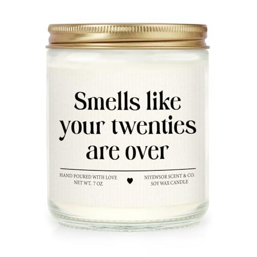 Niyewsor 30th Birthday Gifts for Women Men, Thirty Birthday Candle, 1996 30th Birthday Decorations for Her Him, 30 Year Old Bday Gifts for Friend, Sister, Wife, Husband, Handmade, 7oz