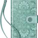 Wallet Case for iPhone 13 Mini, [RFID Blocking] Protective PU Leather Flip Cover with Card Slot Cash Pocket for iPhone 13 Mini(Green)