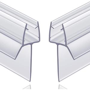 2-Pack Butecare Frameless Shower Door Bottom Seal with Long Sweep for Glass Doors Stop Shower Leaks and Create a Water Barrier (3/16 x 36)